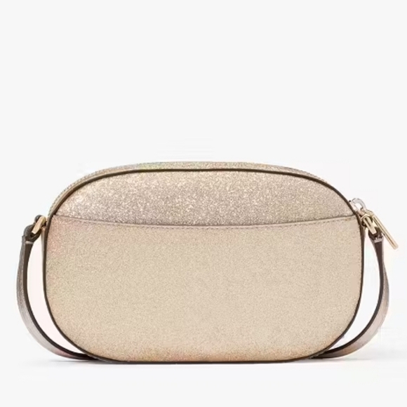 🔹️Kate Spade🔹️ GOLD glitter Glimmer Oval Camera Bag ✨️💛 - Picture 5 of 9